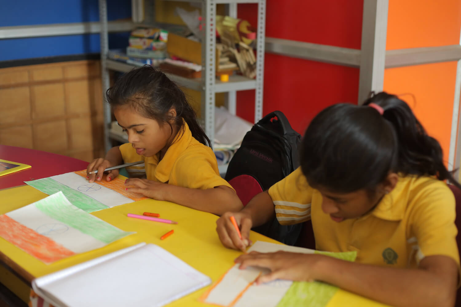 Children taking part in a classroom activity